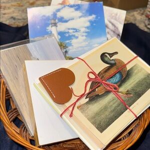 Set of Botanical and Bird art printed on blank cards